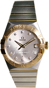 Omega Constellation Co-Axial 123.20.38.21.52.001 38mm Silver Diamond Roman Red Gold Stainless Steel - BRAND NEW