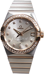 OMEGA 123.25.38.21.52.001 CONSTELLATION CO-AXIAL 38mm STEEL AND RED GOLD - BRAND NEW