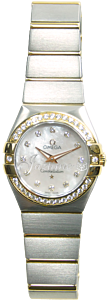 OMEGA 123.25.27.60.55.003 CONSTELLATION QUARTZ 27mm STEEL AND YELLOW GOLD BRAND NEW