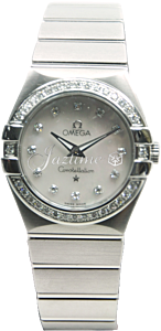 Omega Constellation Quartz 123.15.27.60.55.001 27mm White Mother of Pearl Diamond Stainless Steel BRAND NEW
