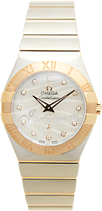 OMEGA 123.20.27.60.55.006 CONSTELLATION QUARTZ 27mm STEEL AND RED GOLD BRAND NEW