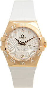 OMEGA 123.53.35.60.52.001 CONSTELLATION QUARTZ 35mm RED GOLD BRAND NEW