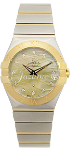 OMEGA 123.20.27.60.57.001 CONSTELLATION QUARTZ 27mm STEEL AND YELLOW GOLD BRAND NEW