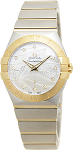 OMEGA 123.20.27.60.55.005 CONSTELLATION QUARTZ 27mm STEEL AND YELLOW GOLD BRAND NEW