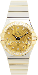 OMEGA 123.25.27.60.58.002 CONSTELLATION QUARTZ 27mm STEEL AND YELLOW GOLD BRAND NEW