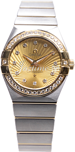 OMEGA 123.25.27.60.58.001 CONSTELLATION QUARTZ 27mm STEEL AND YELLOW GOLD BRAND NEW