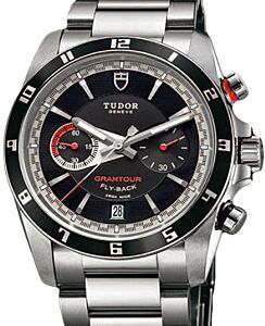 Tudor Grantour Chronograph Fly-Back 20550N-95730 Black Index Stainless Steel 42mm BRAND NEW