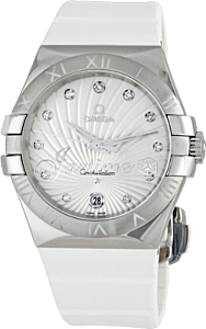 OMEGA 123.12.35.60.52.001 CONSTELLATION QUARTZ 35mm STEEL BRAND NEW