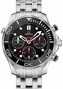 Omega 212.30.42.50.01.001 Seamaster Diver 300M Co-Axial Chronograph 41.5mm Black Stainless Steel BRAND NEW