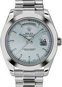 Rolex Day-Date II 218206-BLUSSP 41mm Ice Blue Index Platinum President - BRAND NEW