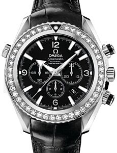 Omega 222.18.46.50.01.001 Planet Ocean 600M Co-Axial 45.5mm Black Diamond Bezel Stainless Steel Leather BRAND NEW