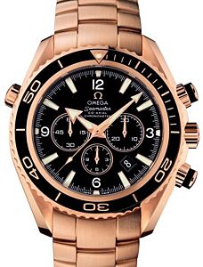 Omega 222.60.46.50.01.001 Planet Ocean 600M Co-Axial 45.5mm Black Rose Gold BRAND NEW