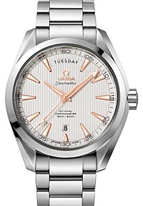 Omega Seamaster Aqua Terra 150M Co-Axial Chronometer Day-Date Stainless Steel 41.5mm Silver Dial Steel Bracelet 231.10.42.22.02.001 - BRAND NEW