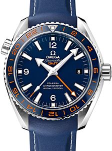 Omega Seamaster Planet Ocean 600M GMT 43.5 Steel Blue Dial Rubber Strap 232.32.44.22.03.001