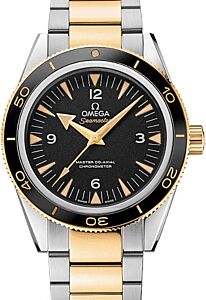 Omega Seamaster 300 Master Co-Axial Chronometer 41mm Steel/Yellow Gold Black Dial Bracelet 233.20.41.21.01.002 - BRAND NEW