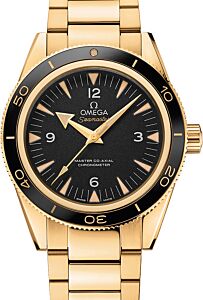 Omega Seamaster 300 Master Co-Axial Chronometer 41mm Yellow Gold Black Dial Bracelet 233.60.41.21.01.002 