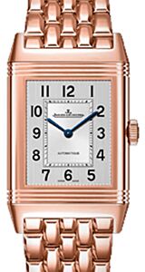 Jaeger-LeCoultre Calibre 968A Reverso Classic Medium Duetto 2572120 Silver / Black Guilloche Rose Gold 40.1 x 24.4mm Automatic BRAND NEW