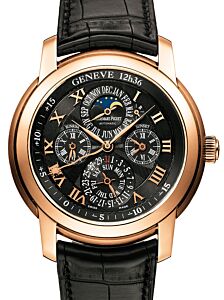 Audemars Piguet 26003OR.OO.D002CR.01 Jules Audemars Equation Of Time 43mm Black Roman Perpetual Calendar Rose Gold Leather BRAND NEW