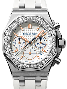 Audemars Piguet Royal Oak Offshore Chronograph Summer Edition 2017 26144ST.ZZ.D010CA.01 Silver Index Diamond Bezel Stainless Steel Rubber 37mm Automatic - BRAND NEW