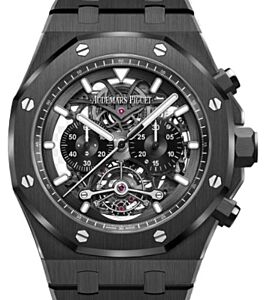 Audemars Piguet Royal Oak "Skeleton" Tourbillon Chronograph Openworked Black Ceramic 44mm 26343CE.OO.1247CE.01