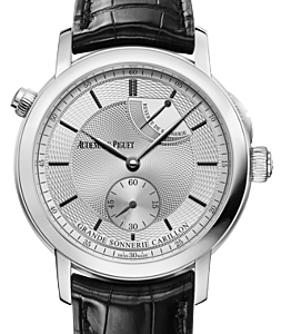 Audemars Piguet 26344PT.OO.D002CR.01 Jules Audemars Grande Sonnerie Carillon 39mm Rhodium Guilloche Index Platinum Leather BRAND NEW
