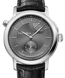 Audemars Piguet 26344PT.OO.D002CR.03 Jules Audemars Grande Sonnerie Carillon 39mm Slate Grey Guilloche Index Platinum Leather BRAND NEW