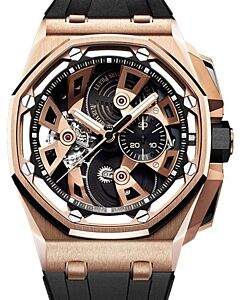 Audemars Piguet Royal Oak Offshore Tourbillon Chronograph 26421OR.OO.A002CA.01 Black Rose Gold Rubber Manual 45mm BRAND NEW