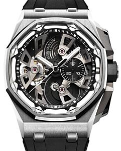 Audemars Piguet Royal Oak Offshore Tourbillon Chronograph 26421ST.OO.A002CA.01 Black Stainless Steel Rubber Manual 45mm BRAND NEW