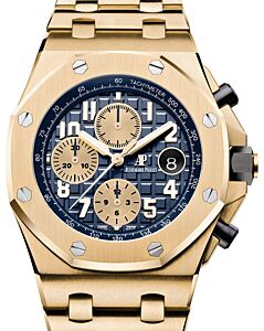 Audemars Piguet Offshore Chronograph 42mm Yellow Gold Blue Dial 26470BA.OO.1000BA.01