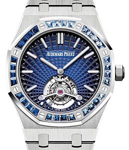 Audemars Piguet Royal Oak Tourbillon Extra-Thin Platinum Blue Dial 26521PT.YY.1220PT.01