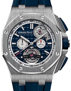 Audemars Piguet Royal Oak Offshore Tourbillon Chronograph Selfwinding 26540ST.OO.A027CA.01 Blue Index Stainless Steel Rubber 44mm Automatic - BRAND NEW