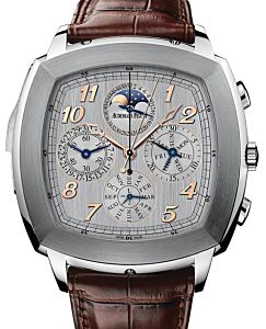 Audemars Piguet 26567TI.OO.D092CR.01 Tradition Grande Complication 47mm Silver Arabic White Gold Bezel Titanium Leather BRAND NEW