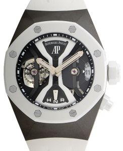 Audemars Piguet 26580IO.OO.D010CA.01 Royal Oak Concept Gmt Tourbillon 44mm Openworked White Ceramic Titanium Rubber BRAND NEW