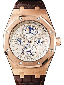 Audemars Piguet 26603OR.OO.D092CR.01 Royal Oak Equation Of Time 42mm Silver Index Rose Gold Leather BRAND NEW
