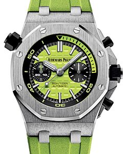 Audemars Piguet 26703ST.OO.A038CA.01 Royal Oak Offshore Diver Chronograph 42mm Green Limited Steel Rubber BRAND NEW