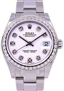 Rolex Datejust 31 Lady Midsize Stainless Steel White Diamond Dial & Bezel Oyster Bracelet 278240 - BRAND NEW