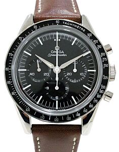 Omega Speedmaster Heritage Anniversary Series Chronograph 39.7mm "First Omega in Space" Stainless Steel Black Dial Leather Strap 311.32.40.30.01.001 - BRAND NEW
