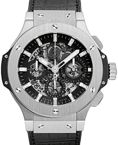 Hublot Big Bang Aero Bang 311.SX.1170.GR Skeleton Index Stainless Steel &amp; Leather 44mm BRAND NEW