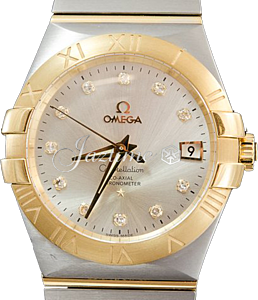 OMEGA 123.20.35.20.52.002 CONSTELLATION CO-AXIAL 35mm STEEL AND YELLOW GOLD - BRAND NEW