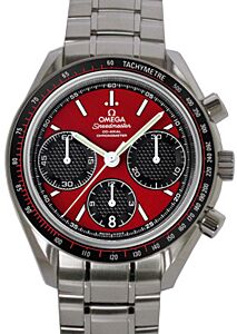 Omega 326.30.40.50.11.001 Speedmaster Racing Co-Axial Chronograph 40mm Red Index Stainless Steel BRAND NEW