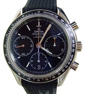 Omega 326.32.40.50.01.001 Speedmaster Racing Co-Axial Chronograph 40mm Black Index Stainless Steel Rubber BRAND NEW