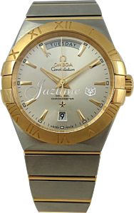 OMEGA 123.20.38.22.02.002 CONSTELLATION CO-AXIAL DAY-DATE 38mm STEEL ON YELLOW GOLD BRAND NEW