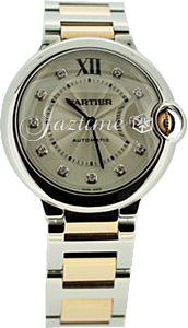 Cartier Ballon Bleu De Silver Dial Rose Gold/Stainless Steel Bezel & Bracelet 36mm WE902031 - BRAND NEW