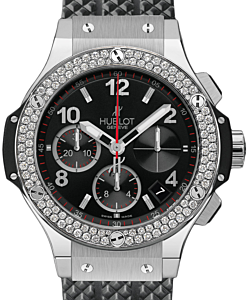 Hublot Big Bang 342.SX.130.RX.114 Black Arabic Diamond Bezel &amp; Stainless Steel Case Rubber 41mm BRAND NEW