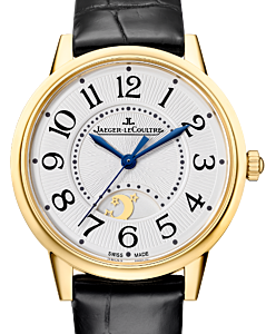 Jaeger-LeCoultre Calibre 898A/1 Rendez-Vous Night &amp; Day Medium 3441420 Silver Guilloche Arabic Yellow Gold Leather 34mm Automatic BRAND NEW