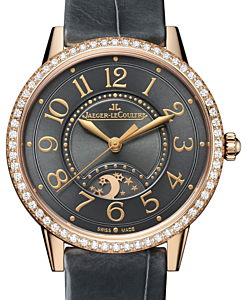 Jaeger-LeCoultre Calibre 898A/1 Rendez-Vous Night &amp; Day 3442450 Slate Arabic Diamond Bezel Rose Gold Leather 34mm Automatic BRAND NEW