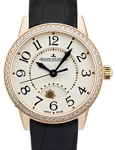 Jaeger-LeCoultre Calibre 967A Rendez-Vous Night &amp; Day 3462421 Diamond Bezel Silvered Guilloche Arabic Rose Gold Leather 29mm Automatic BRAND NEW