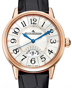 Jaeger-LeCoultre Calibre 899/1 Rendez-Vous Date 3542490 White Mother of Pearl Arabic Diamond / Blue Rose Gold Leather 37.5mm Automatic BRAND NEW