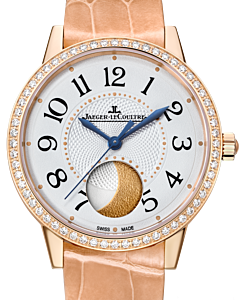 Jaeger-LeCoultre Calibre 935A Rendez-Vous Moon Medium 3572420 Silver Arabic Diamond Bezel Rose Gold Leather 34mm Automatic BRAND NEW