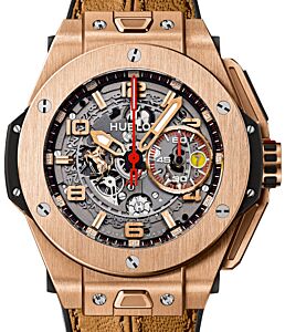 Hublot Big Bang Unico Ferrari 401.OX.0123.VR Skeleton Arabic Rose Gold Case &amp; Gold Leather 45mm BRAND NEW